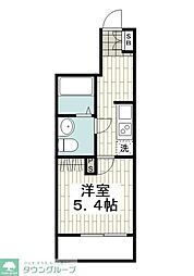 カインドネス東神奈川 1Kの間取図画像