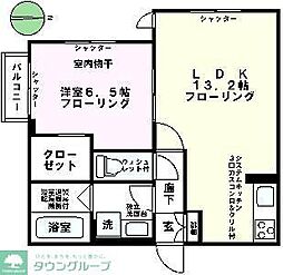 プリマヴェーラ・K 1LDKの間取図画像