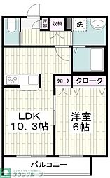 アネシス上星川 1LDKの間取図画像