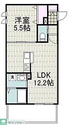アストール2 1LDKの間取図画像