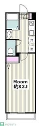 ヒルトップ片倉 1Kの間取図画像