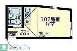 ユナイト新横浜ベルブリック ワンルームの間取図画像