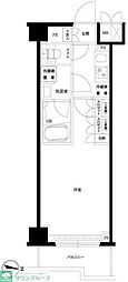 ルーブル武蔵新城六番館 1Kの間取図画像