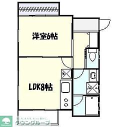 シャトルハウス6 1LDKの間取図画像