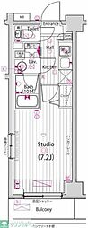 ガーラ・プレシャス横浜西谷 1Kの間取図画像