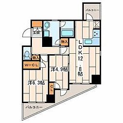RALLY'S 2LDKの間取図画像