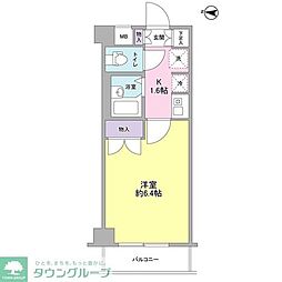 サリエンテSIビル 1Kの間取図画像