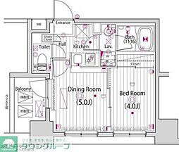 ガーラ・プレシャス川崎西口 1DKの間取図画像
