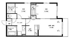 レジデンス横濱 2LDKの間取図画像