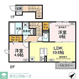 Luminous大倉山 2LDKの間取図画像