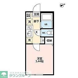 プレリア妙蓮寺 1Kの間取図画像