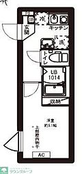 REPURE駒込レジデンス 1Kの間取図画像