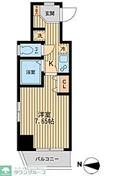 エクセリア池袋WEST2 1Kの間取図画像