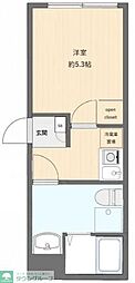 フラシア板橋本町 1Kの間取図画像