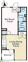 COSMOSREID池袋Residence 1DKの間取図画像