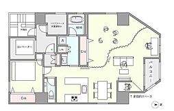 Ｕｒｂａｎ　Ｇｒｅｅｎ 6階1SLDKの間取り