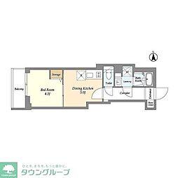 ドゥーエ尾久 1DKの間取図画像