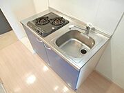 ★人気のガス2口システムキッチンでお料理楽々★