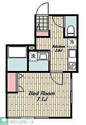 仮)世田谷区深沢3丁目新築計画 1Kの間取図画像