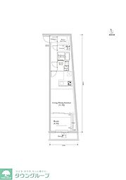 RELUXIA馬込 1LDKの間取図画像