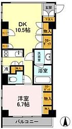 カスタリア目黒鷹番 1LDKの間取図画像