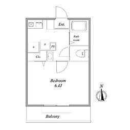 東武東上線 高坂駅 徒歩3分の賃貸アパート 3階1Kの間取り