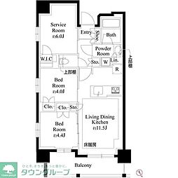 東武東上線 上福岡駅 徒歩2分の賃貸マンション 3階2SLDKの間取り