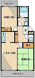 Comfort 2LDKの間取図画像