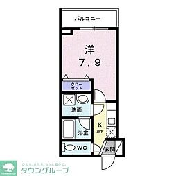 ライズ脇田町I 1Kの間取図画像