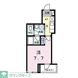 ライズ脇田町I 1Kの間取図画像