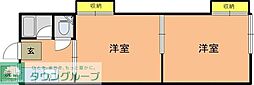 藤金ハイツ 2Kの間取図画像
