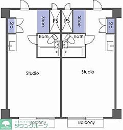 あるゾウパレス沢口町 ワンルームの間取図画像