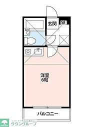 ア・クール鶴瀬 ワンルームの間取図画像