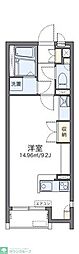 レオネクストハピネス ワンルームの間取図画像