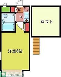 シティパレス上広谷1 1Kの間取図画像