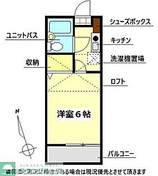 LAUREA坂戸 1Kの間取図画像