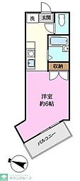 サウスヒル川越 1Kの間取図画像