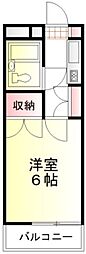 シティパレス八幡2 1Kの間取図画像