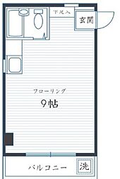 ウィステリアコーポラス ワンルームの間取図画像