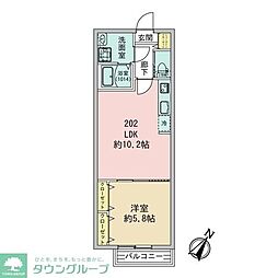 (仮称)新狭山3丁目新築アパート 1LDKの間取図画像