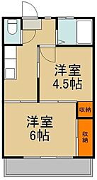 ムサシノコーポ 2Kの間取図画像