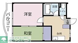 クロノス川越南 2DKの間取図画像
