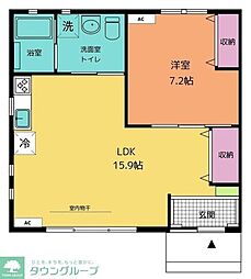 パルハウス 1LDKの間取図画像