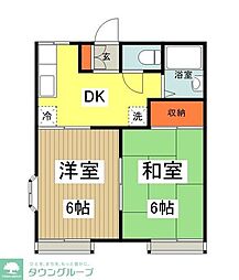 カリーナスピカ 2Kの間取図画像