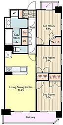 プレシス八王子 3SLDKの間取図画像