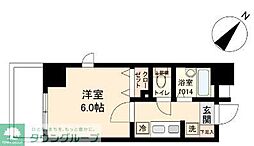 HF国分寺レジデンス 1Kの間取図画像