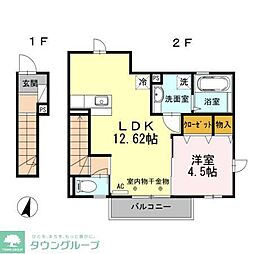エクレール2 1LDKの間取図画像