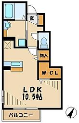 サニーフラット ワンルームの間取図画像