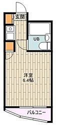 トレンタハウス 1Kの間取図画像