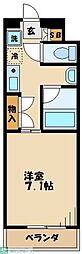 シーズ12オオサワ 1Kの間取図画像
